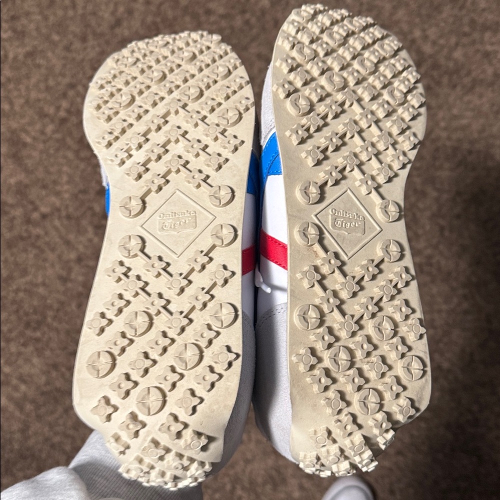 Onitsuka Tiger by Asics Beige and Blue Women's Sneakers - Picture 2 of 5